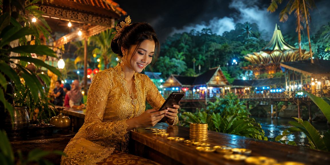 Proses deposit di Sarawak dengan pakaian kebaya menggunakan di2